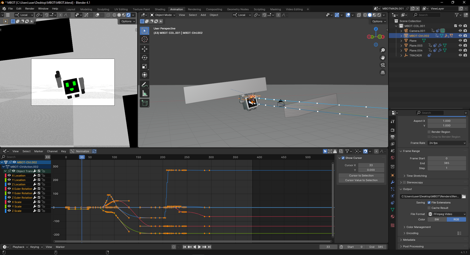 Screenshot of animation